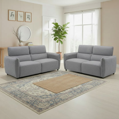 Ascot Sofa Grey Fabric 3+2 Sofa Suite