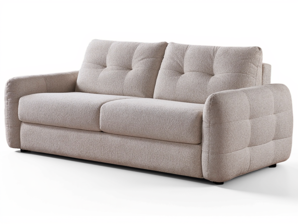 Athens Beige Fabric 3 Seater Sofabed