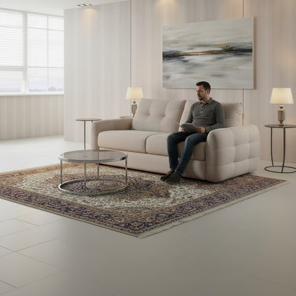 Athens Beige Fabric 3 Seater Sofabed