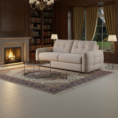 Athens Beige Fabric 3 Seater Sofabed