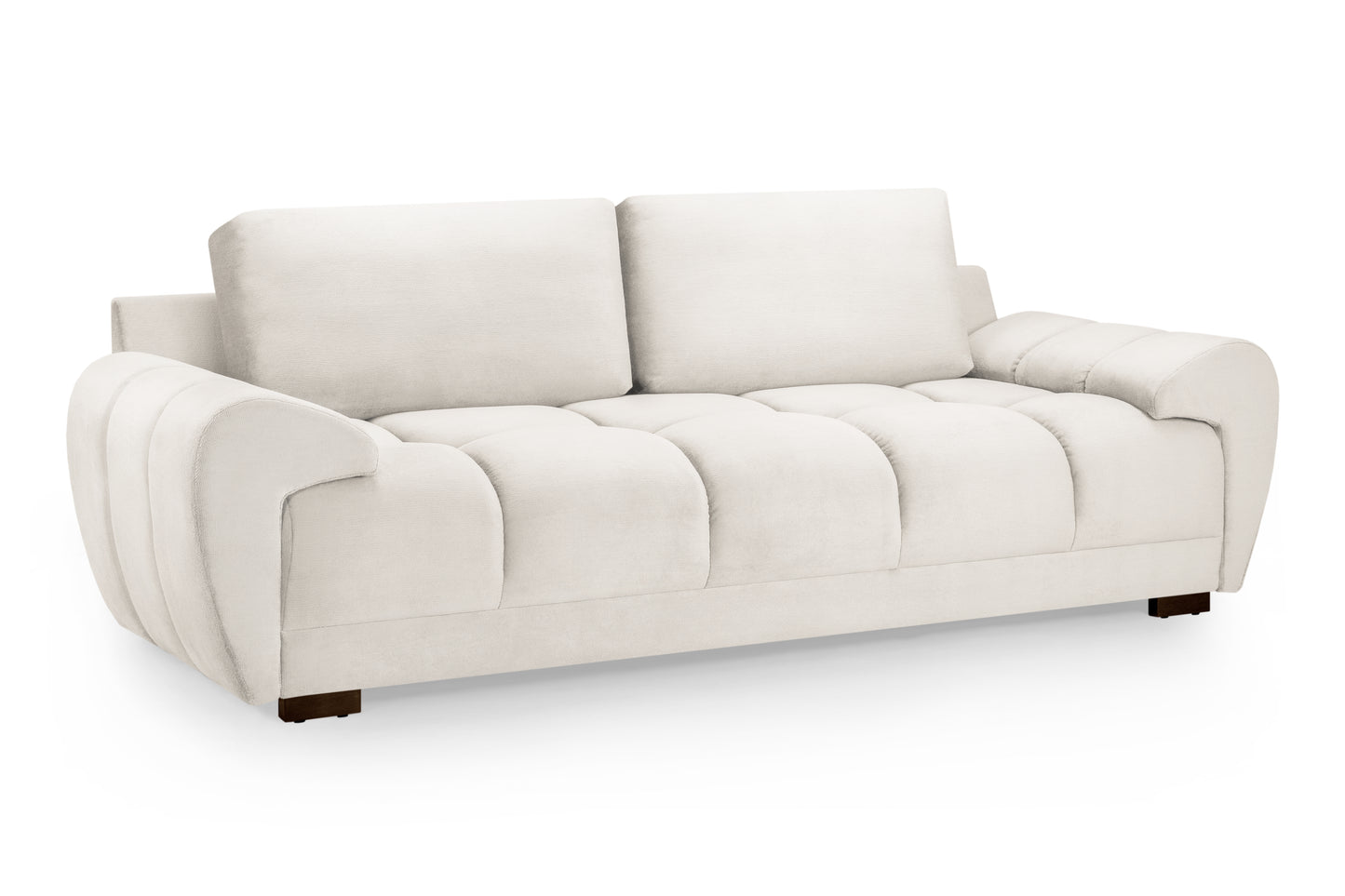 Azzuro Cream Fabric 3 Seater Sofa