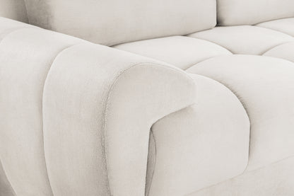 Azzuro Cream Fabric 3 Seater Sofa