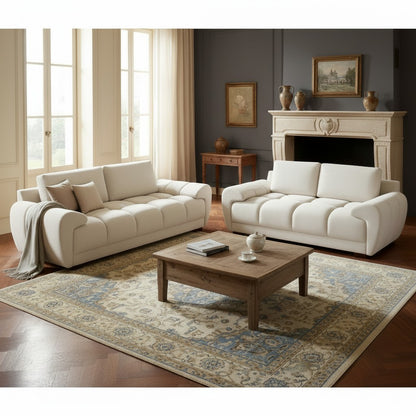Azzuro Cream Fabric 3+2 Sofa Suite