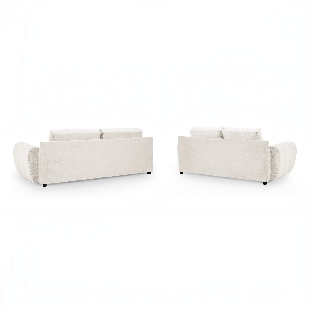Azzuro Cream Fabric 3+2 Sofa Suite