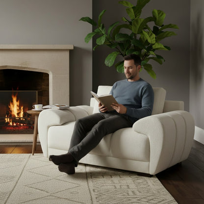 Azzuro Cream Fabric Armchair