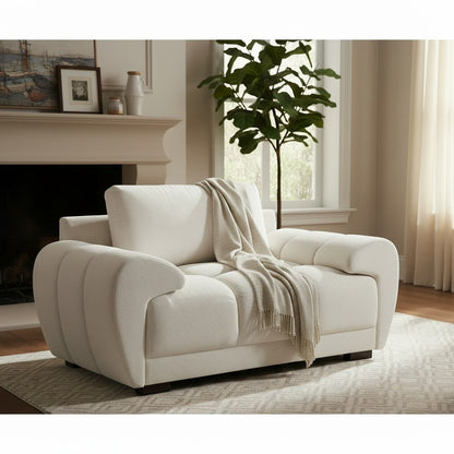 Azzuro Cream Fabric Armchair