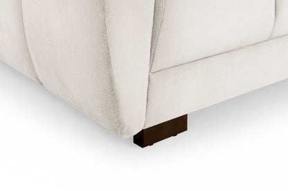 Azzuro Cream Fabric U Shape Corner Sofa