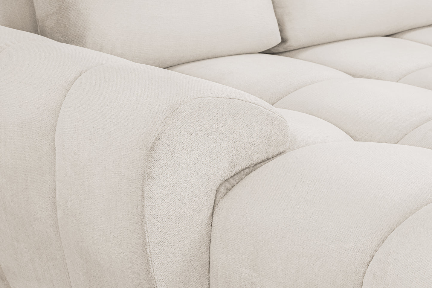 Azzuro Cream Fabric U Shape Corner Sofa