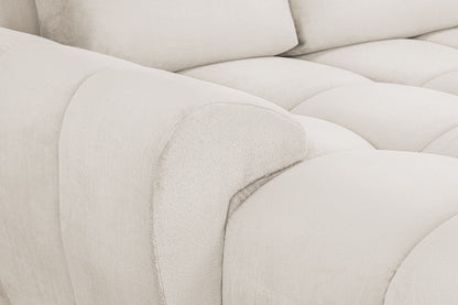 Azzuro Cream Fabric U Shape Corner Sofa