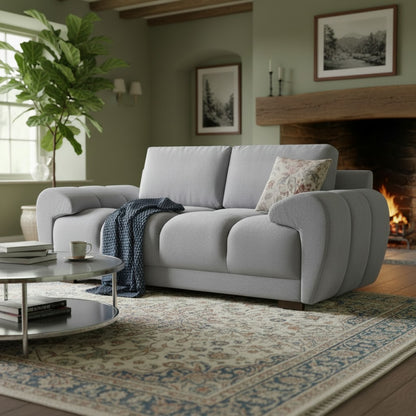 Azzuro Grey Fabric 2 Seater Sofa