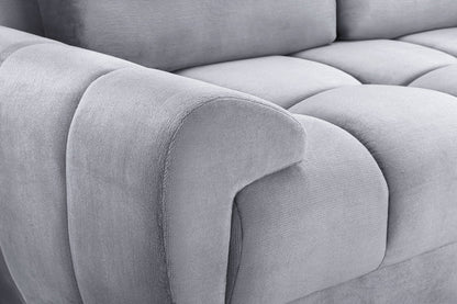 Azzuro Grey Fabric 2 Seater Sofa