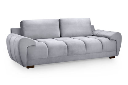 Azzuro Grey Fabric 3 Seater Sofa