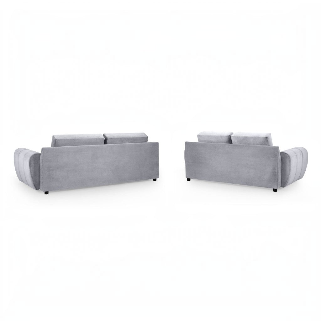 Azzuro Grey Fabric 3+2 Sofa Suite