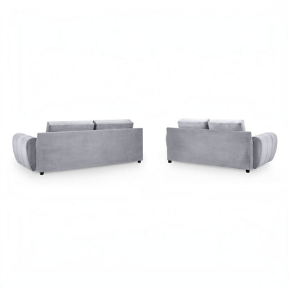 Azzuro Grey Fabric 3+2 Sofa Suite