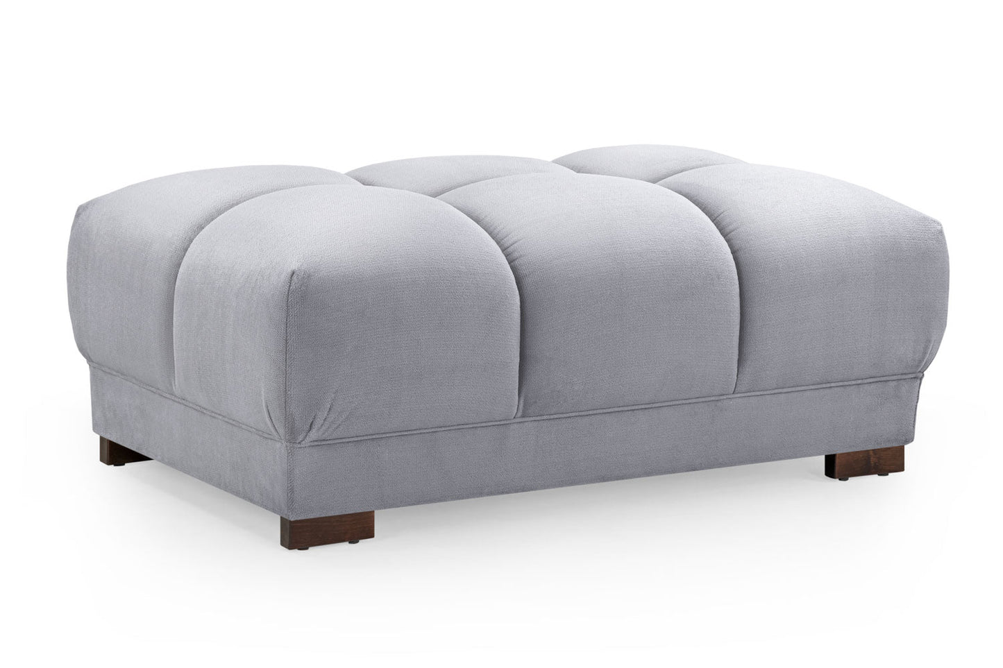 Azzuro Grey Fabric Footstool
