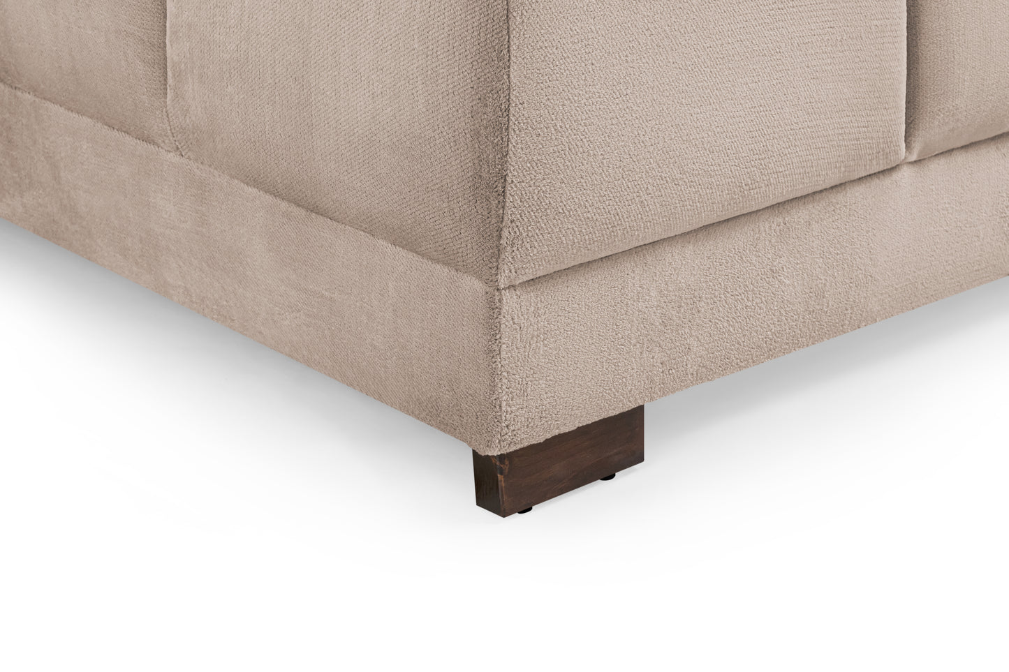 Azzuro Mocha Brown Fabric U Shape Corner Sofa