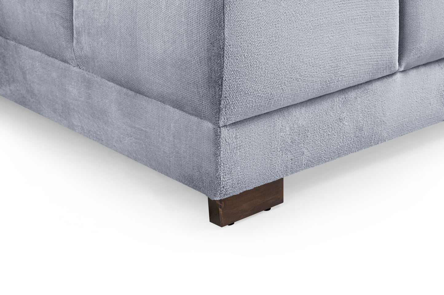 Azzuro Grey Velvet U Shape Corner Sofa