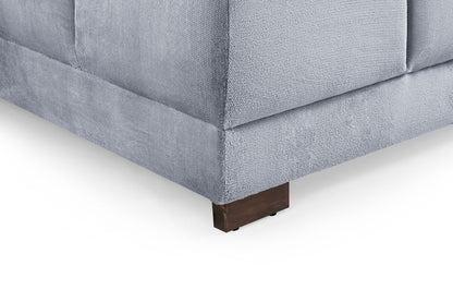 Azzuro Grey Velvet U Shape Corner Sofa