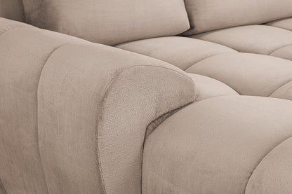 Azzuro Mocha Brown Fabric 3 Seater Sofa