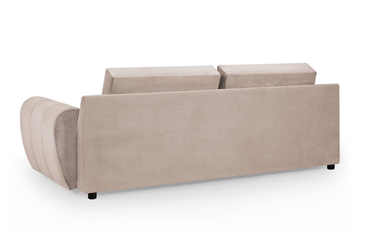 Azzuro Mocha Brown Fabric 3 Seater Sofa