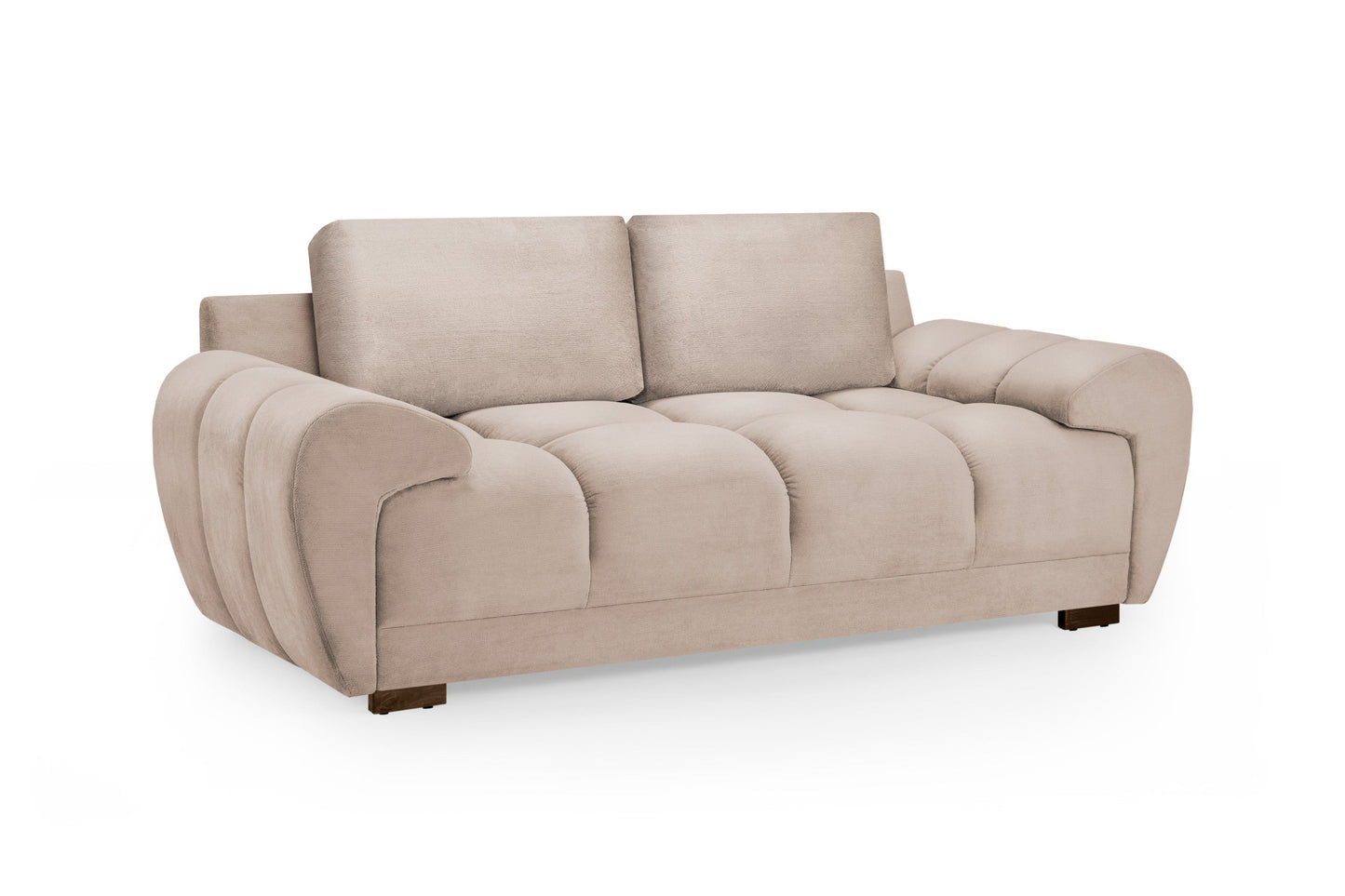Azzuro Mocha Brown Fabric 2 Seater Sofa