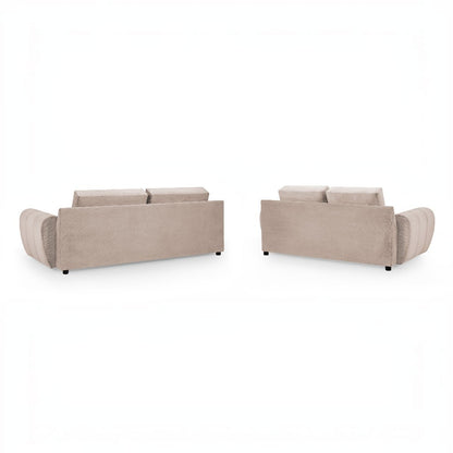 Azzuro Mocha Brown Fabric 3+2 Sofa Suite