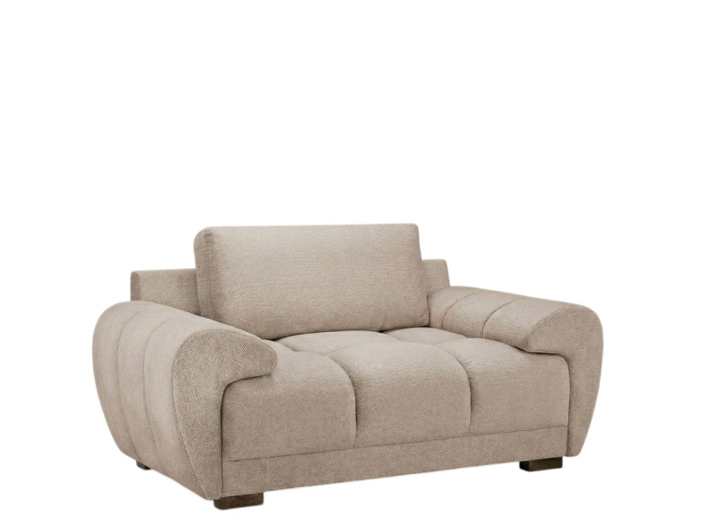 Azzuro Mocha Brown Fabric Armchair