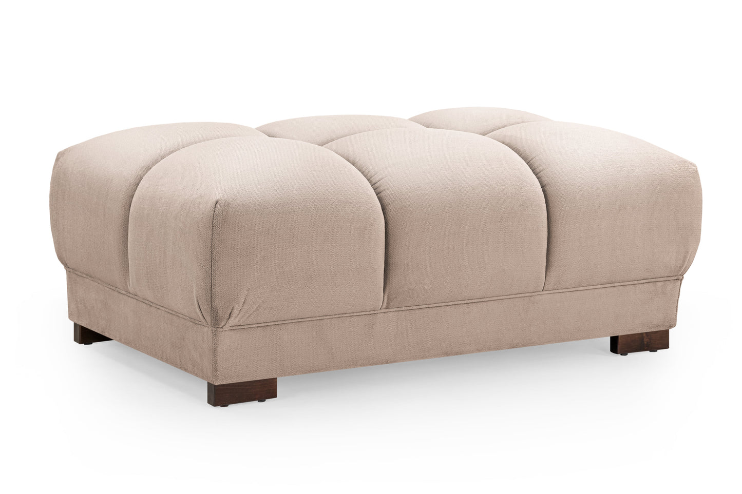 Azzuro Mocha Brown Fabric Footstool
