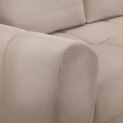 Azzuro Mocha Brown Fabric U Shape Corner Sofa