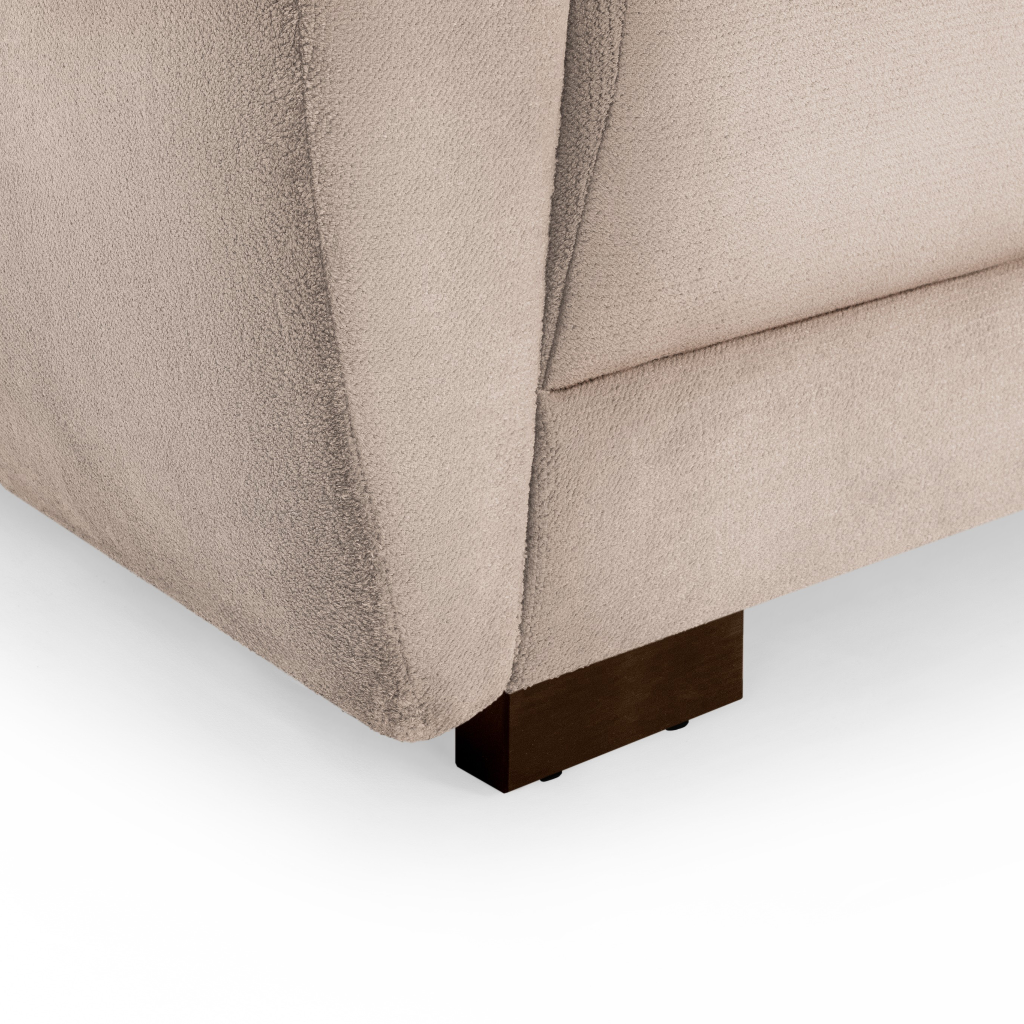 Azzuro Mocha Brown Fabric U Shape Corner Sofa