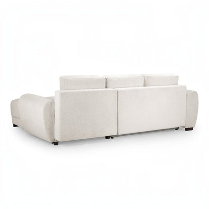 Azzuro Sofabed Cream Fabric Universal Corner Sofa