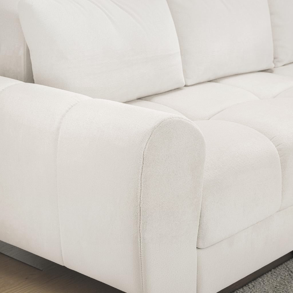 Azzuro Sofabed Cream Fabric Universal Corner Sofa