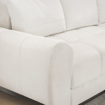 Azzuro Sofabed Cream Fabric Universal Corner Sofa