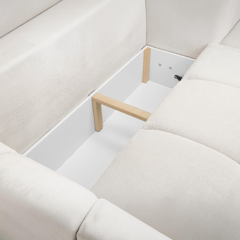 Azzuro Sofabed Cream Fabric Universal Corner Sofa