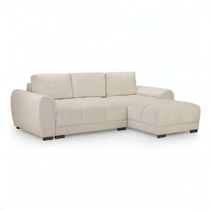 Azzuro Sofabed Cream Fabric Universal Corner Sofa