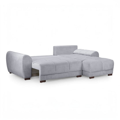Azzuro Sofabed Grey Fabric Universal Corner Sofa