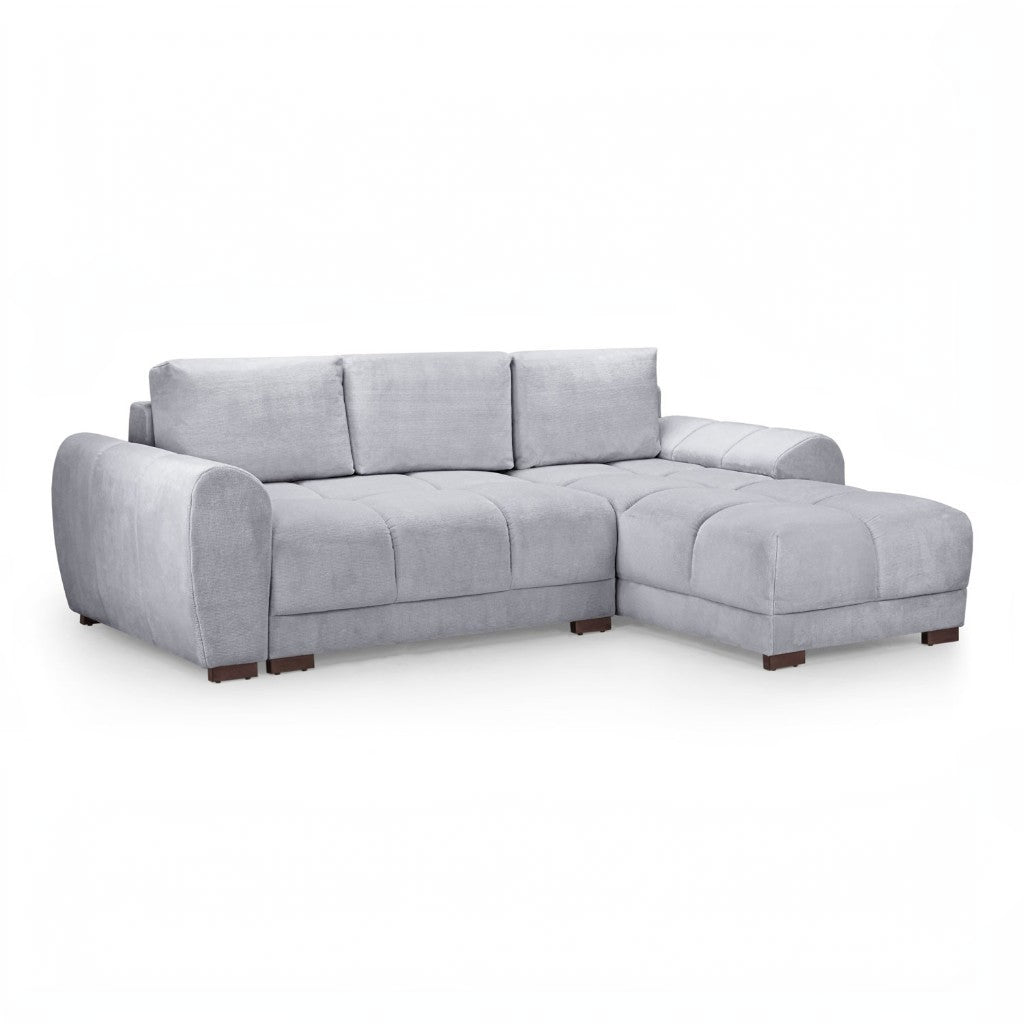Azzuro Sofabed Grey Fabric Universal Corner Sofa