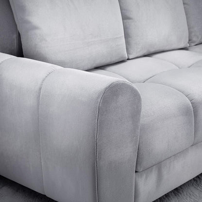 Azzuro Sofabed Grey Fabric Universal Corner Sofa