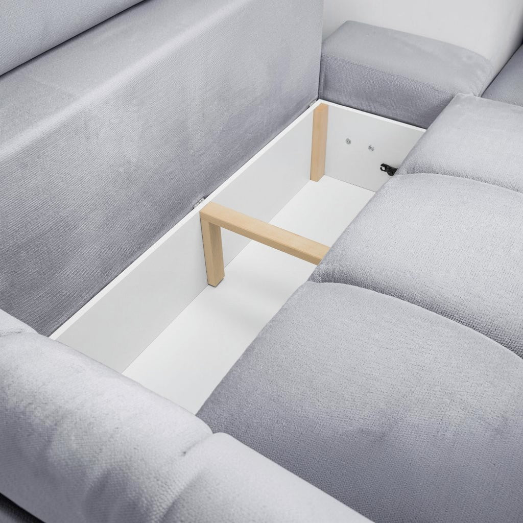 Azzuro Sofabed Grey Fabric Universal Corner Sofa