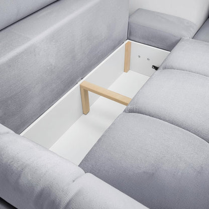 Azzuro Sofabed Grey Fabric Universal Corner Sofa