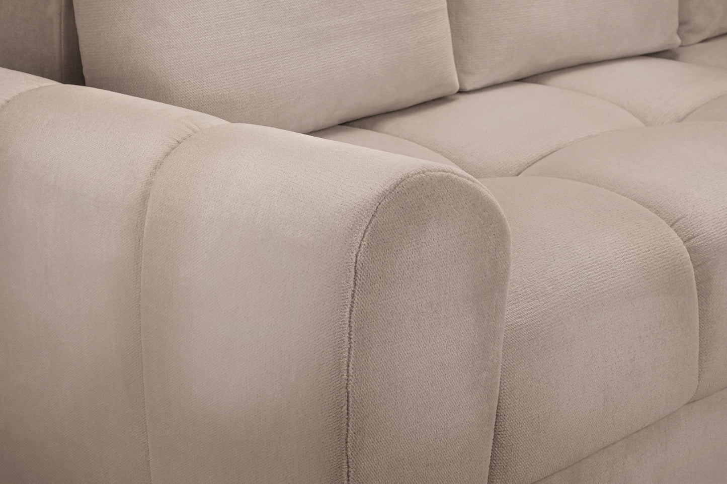 Azzuro Sofabed Mocha Brown Fabric Storage Universal Corner Sofa