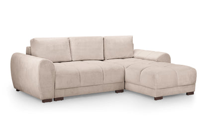 Azzuro Sofabed Mocha Brown Fabric Storage Universal Corner Sofa