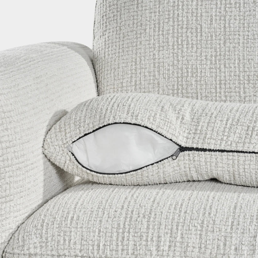 Bari Beige Cream Fabric Armchair