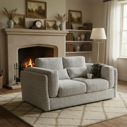 Bari Grey Fabric 2 Seater Sofa
