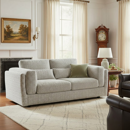 Bari Grey Fabric 3 Seater Sofa