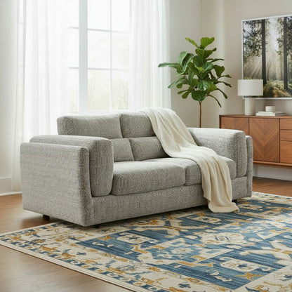Bari Grey Fabric 3 Seater Sofa