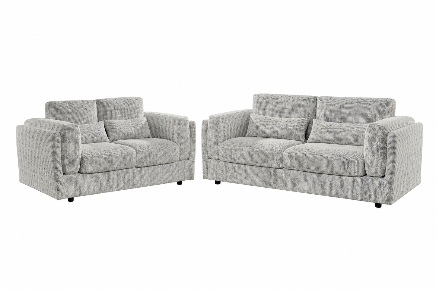 Bari Grey Fabric 3+2 Sofa Suite