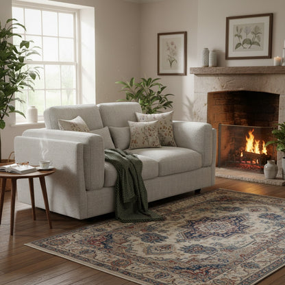 Bari Beige Cream Fabric 2 Seater Sofa