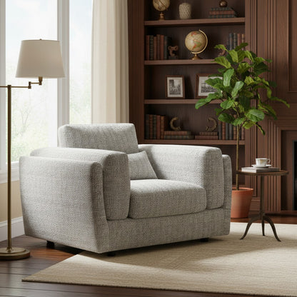 Bari Grey Fabric Armchair