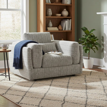 Bari Grey Fabric Armchair